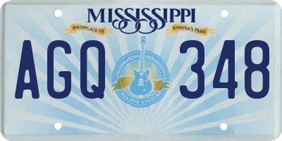 MS license plate AGQ348