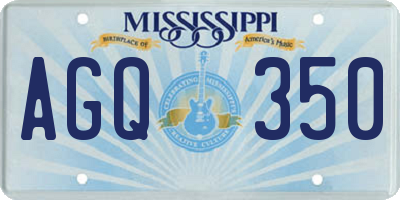 MS license plate AGQ350