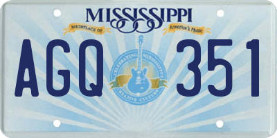 MS license plate AGQ351