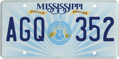 MS license plate AGQ352