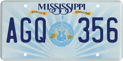 MS license plate AGQ356