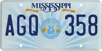 MS license plate AGQ358