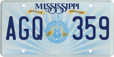 MS license plate AGQ359