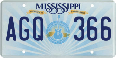MS license plate AGQ366