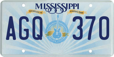 MS license plate AGQ370