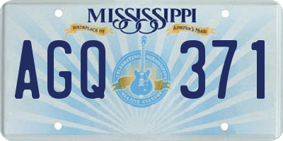MS license plate AGQ371