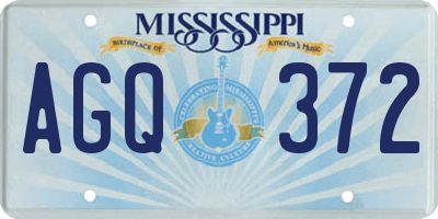 MS license plate AGQ372