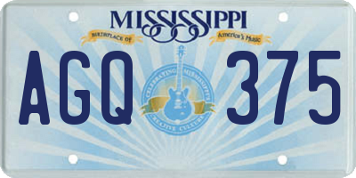 MS license plate AGQ375