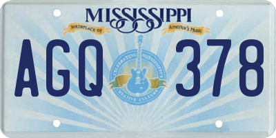 MS license plate AGQ378