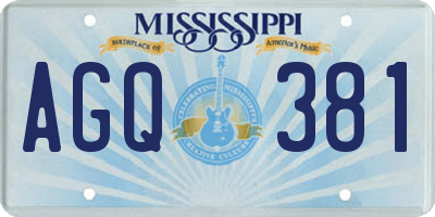 MS license plate AGQ381