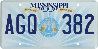 MS license plate AGQ382