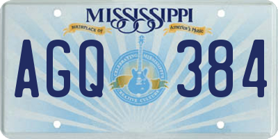 MS license plate AGQ384