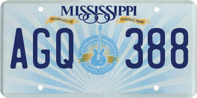 MS license plate AGQ388
