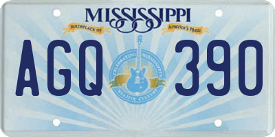 MS license plate AGQ390