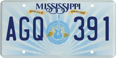 MS license plate AGQ391