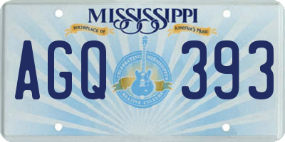 MS license plate AGQ393