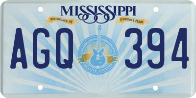MS license plate AGQ394