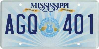 MS license plate AGQ401