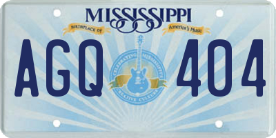 MS license plate AGQ404