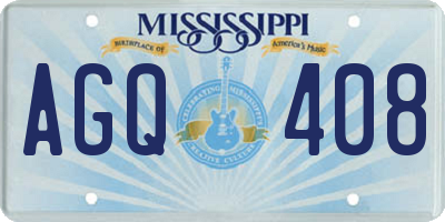 MS license plate AGQ408