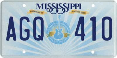 MS license plate AGQ410