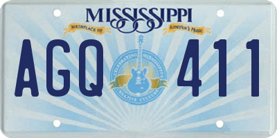 MS license plate AGQ411