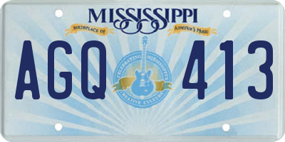 MS license plate AGQ413