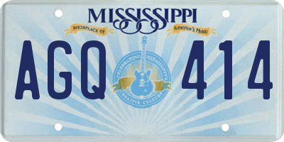 MS license plate AGQ414