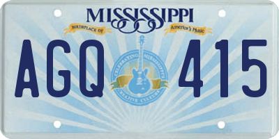 MS license plate AGQ415