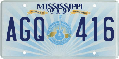 MS license plate AGQ416