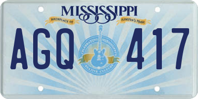 MS license plate AGQ417