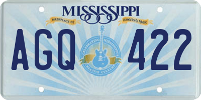 MS license plate AGQ422