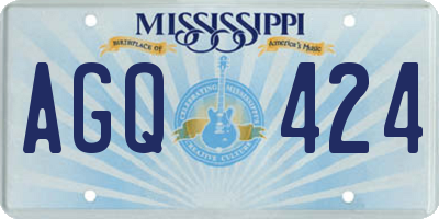 MS license plate AGQ424