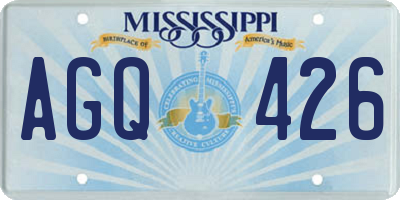 MS license plate AGQ426