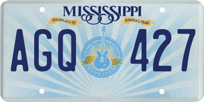 MS license plate AGQ427