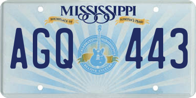 MS license plate AGQ443