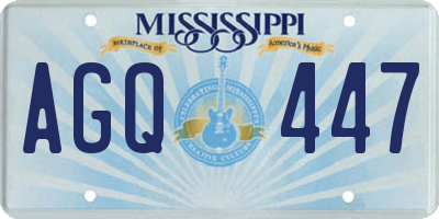 MS license plate AGQ447