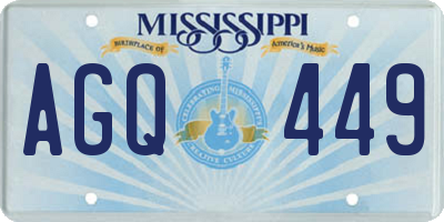 MS license plate AGQ449