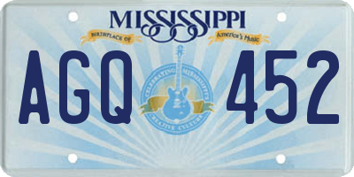 MS license plate AGQ452