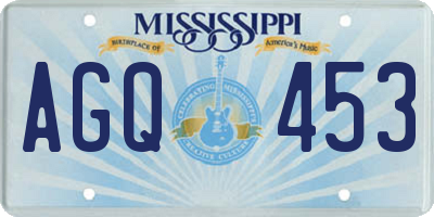 MS license plate AGQ453