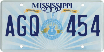 MS license plate AGQ454