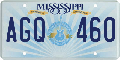 MS license plate AGQ460