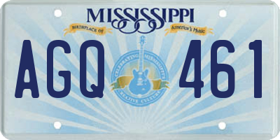 MS license plate AGQ461