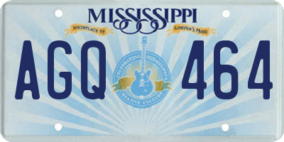 MS license plate AGQ464