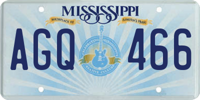 MS license plate AGQ466