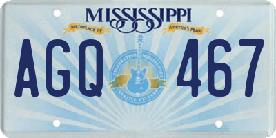 MS license plate AGQ467