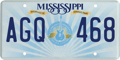 MS license plate AGQ468