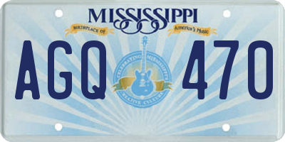 MS license plate AGQ470