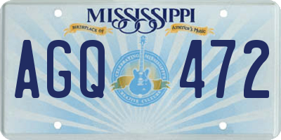 MS license plate AGQ472
