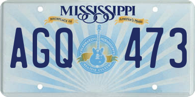MS license plate AGQ473